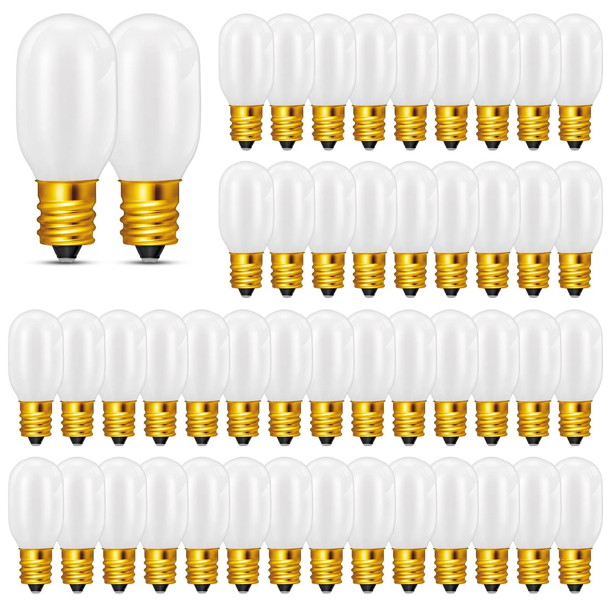 Honoson 100-Piece Christmas Village Light Bulbs, E12 Candelabra Base T20 LED Replacement Bulbs for Villages, Dept 56, Christmas Trees