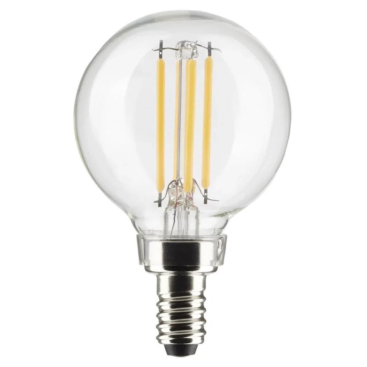 Satco 5.5-Watt LED E12 Light Bulbs, 4000K, 15000 Hour Rating, Dimmable