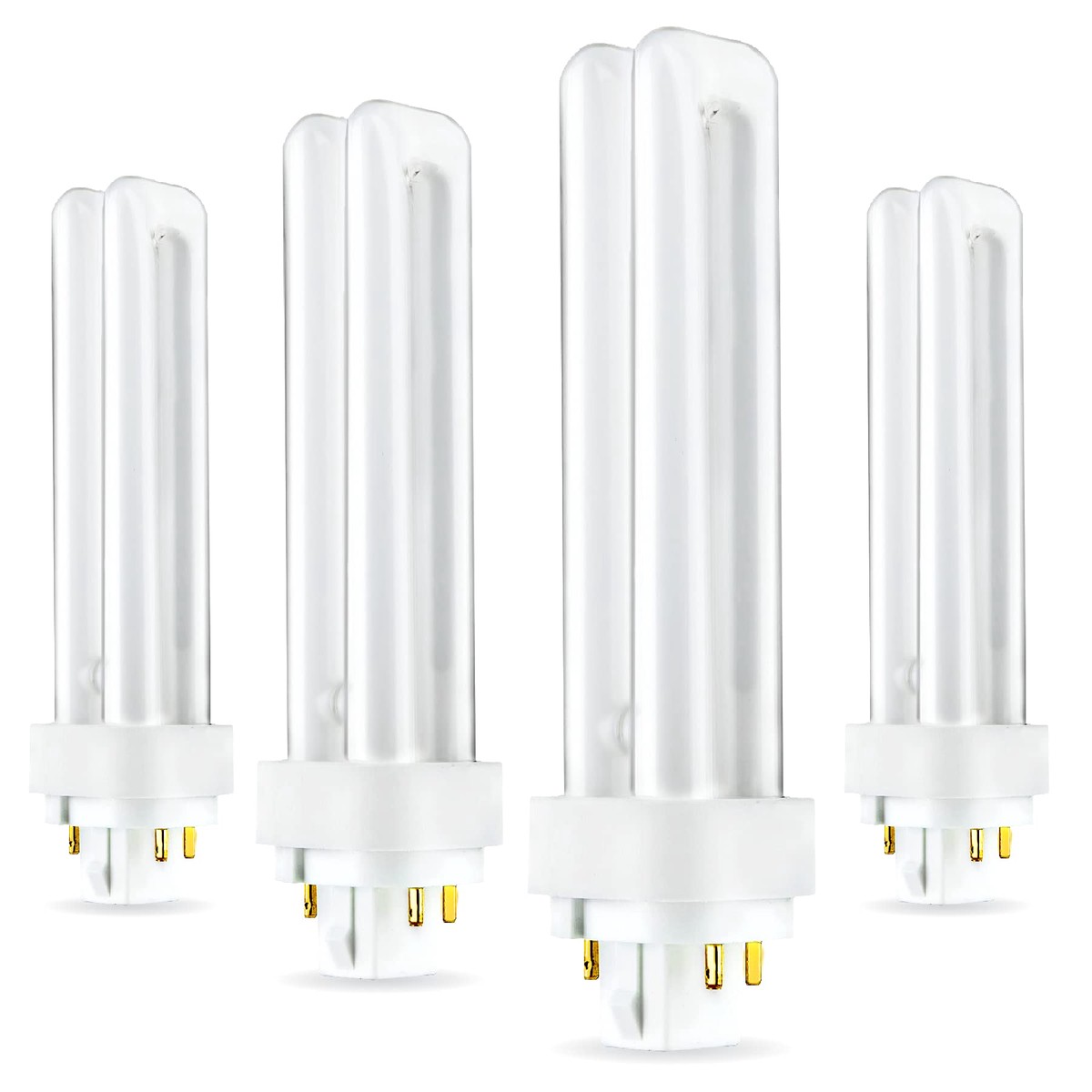 (4Pack) PLC-13W 835 4 Pin G24q-1 13 Watt Double Tube Compact Fluorescent Light Bulb Replaces Philips 38327-3 GE 97596 and Sylvania 20671