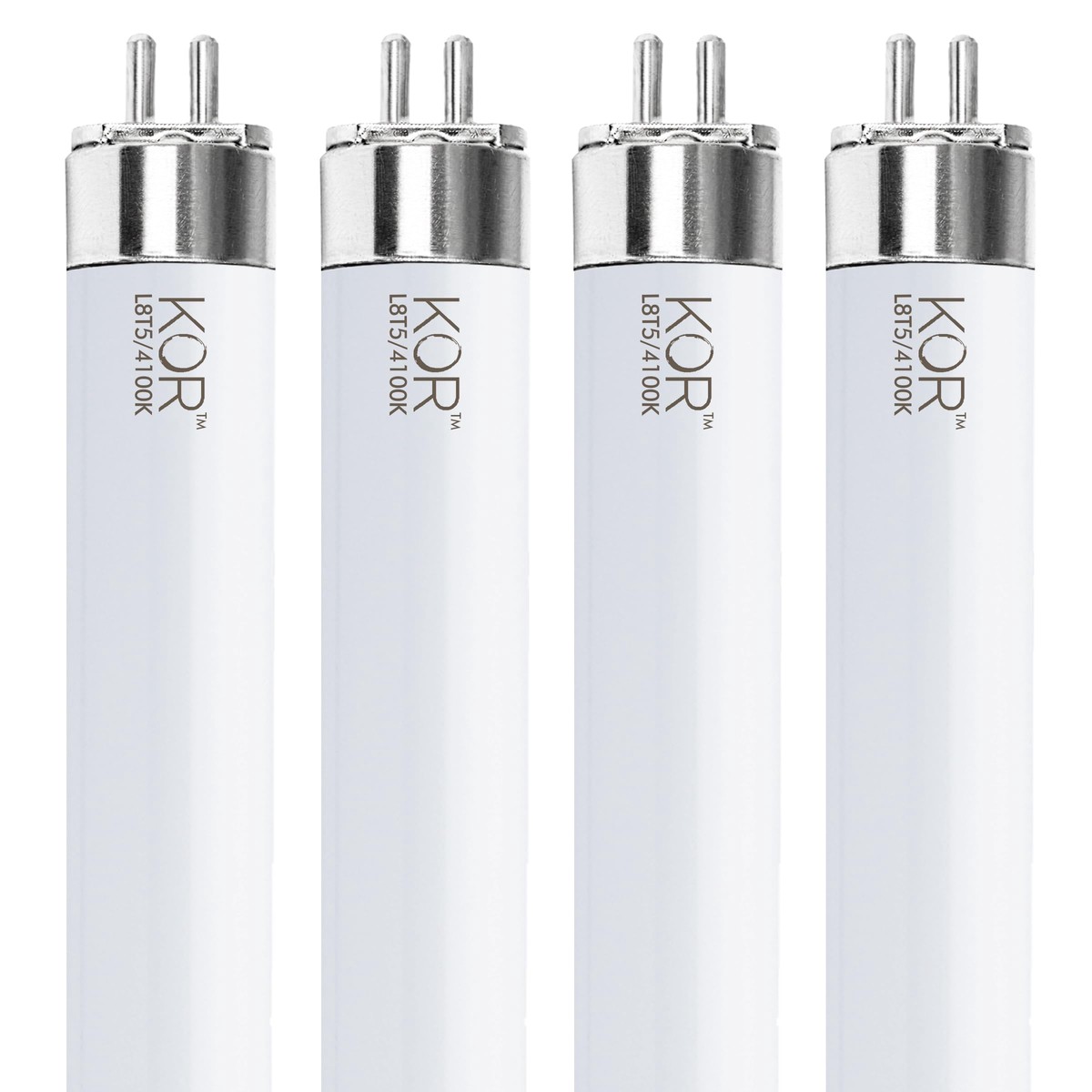 (Pack of 4) LED Direct Replacement F8T5/CW - T5 - 5 Watt - 12 - 500 Lumens - Super Long Life Light Bulbs - by KOR (Cool White (4