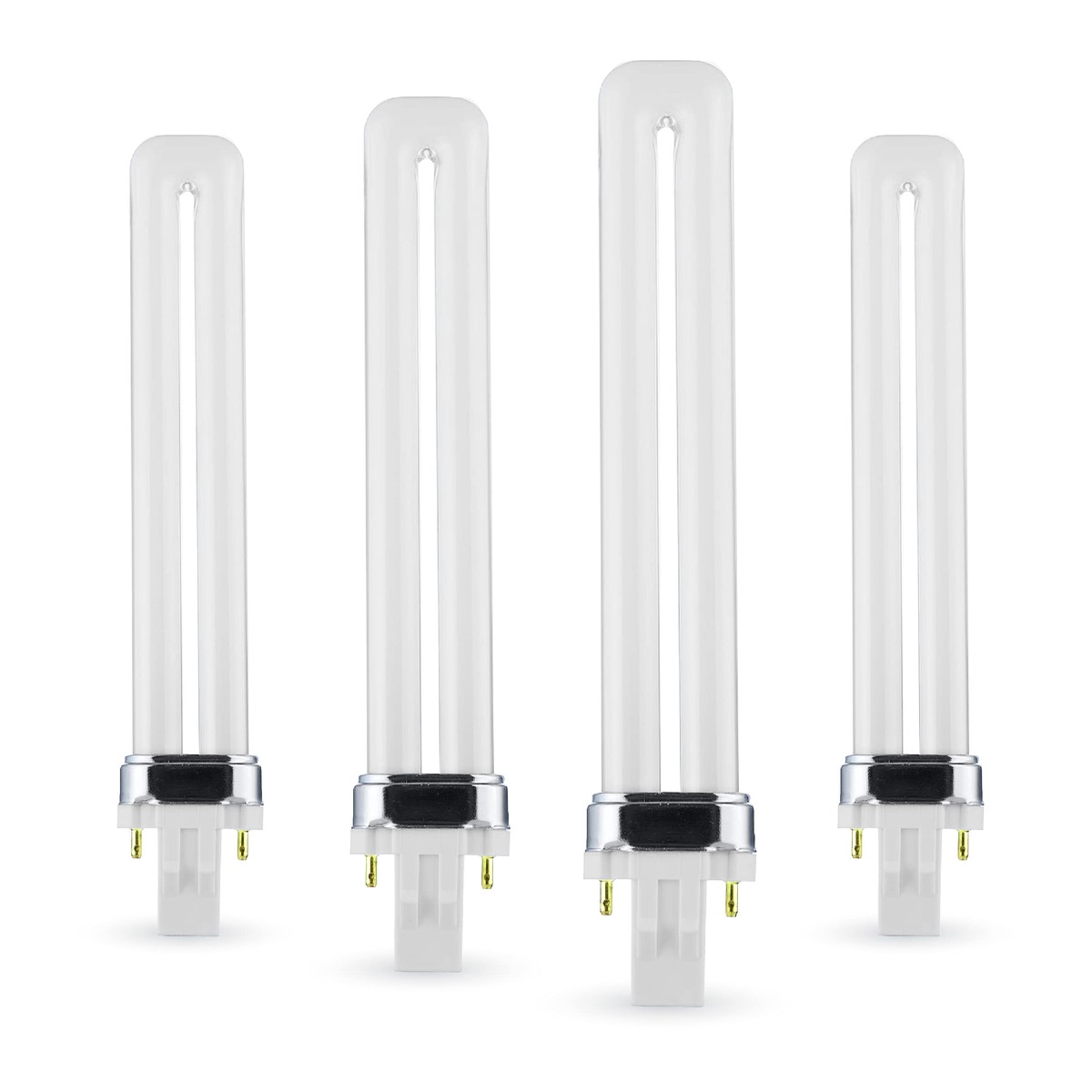 (4 Pack) PL-13W 841 2 Pin GX23 13 Watt Single U-Shaped Twin Tube Compact Fluorescent Light Bulb Replaces Philips PLS13W41 Sylvania CF13DS841.